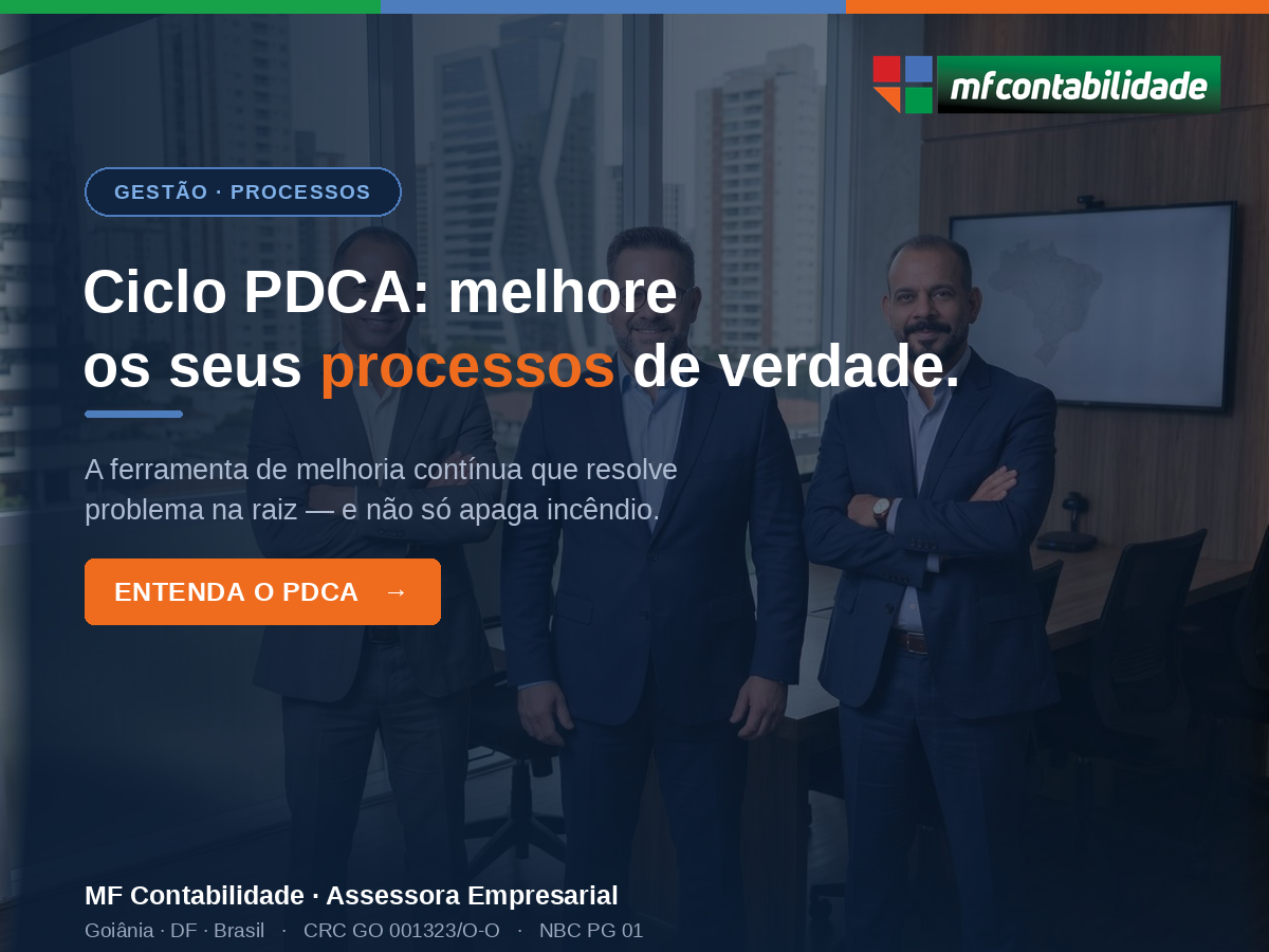Capa do artigo da MF Contabilidade: Ciclo PDCA: O que é e como ele pode melhorar os processos da sua empresa