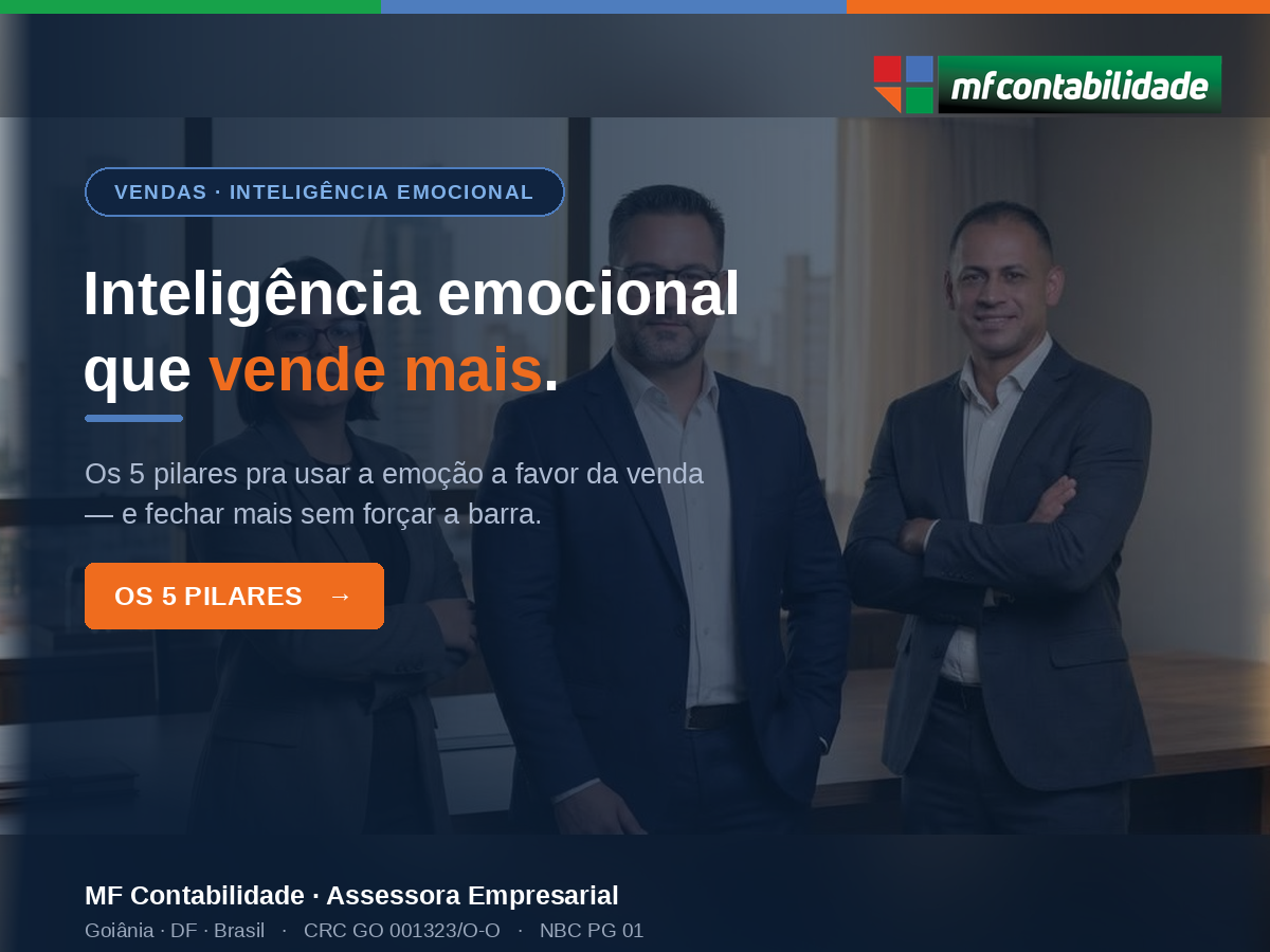 Capa do artigo da MF Contabilidade: Inteligência emocional aplicada em vendas: dicas e os 5 pilares
