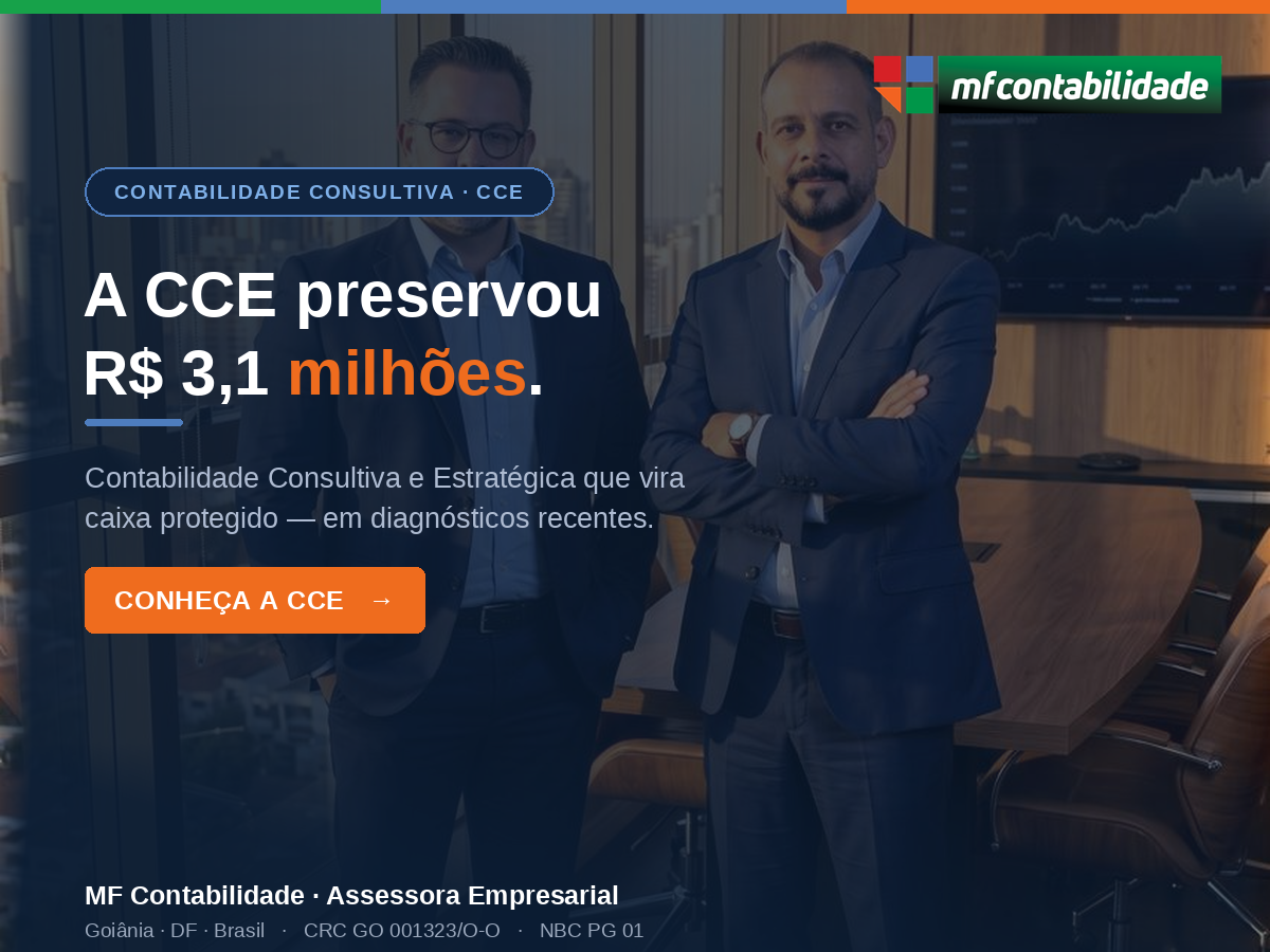 Capa do artigo da MF Contabilidade: Reforma Tributária 2026: Como a CCE Preservou R$ 3,1 Milhões em Diagnósticos Recentes