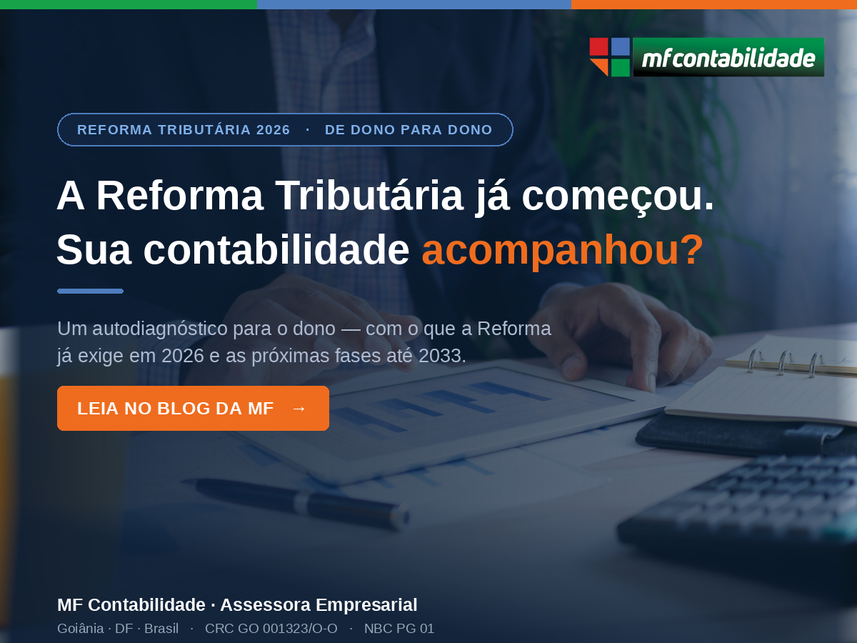 Capa do artigo da MF Contabilidade: Sua empresa mudou de patamar e a assessoria contábil continuou a mesma? Um autodiagnóstico para o dono — co...